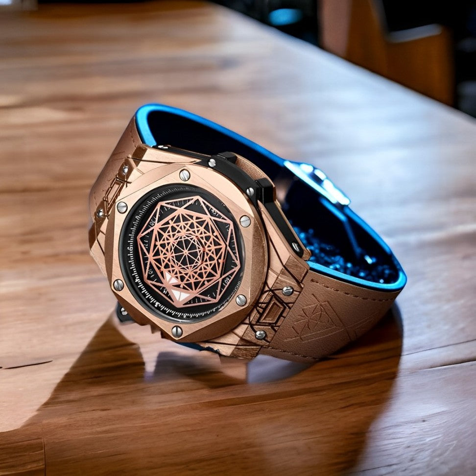 Geometric Metallic Watch