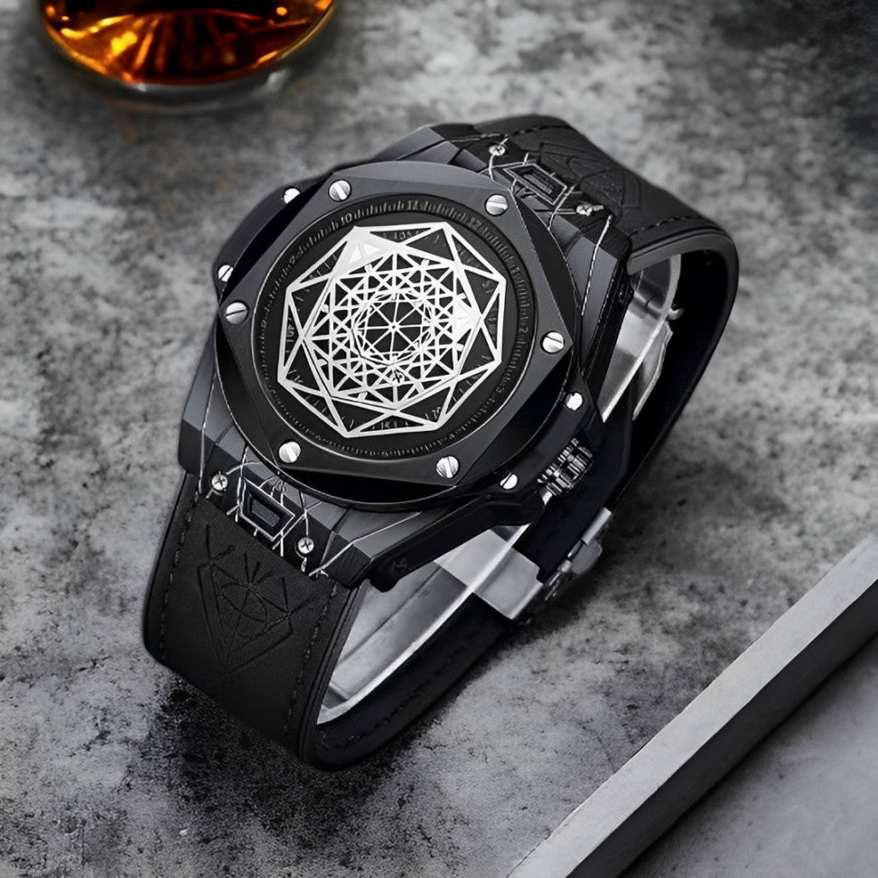 Geometric Metallic Watch